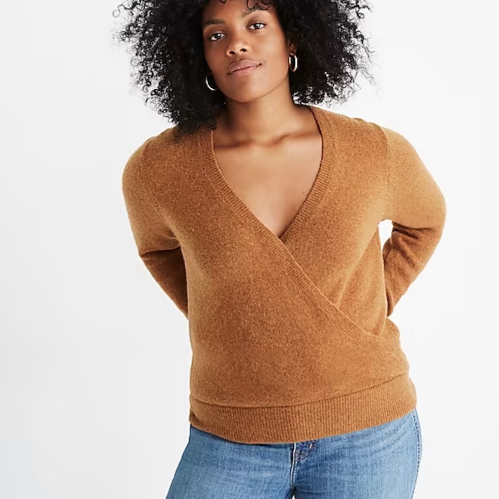 Madewell wrap front pull over sweater